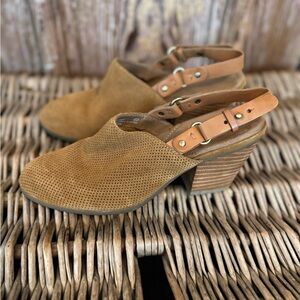 AEROSOLES Brown Perforated Mules